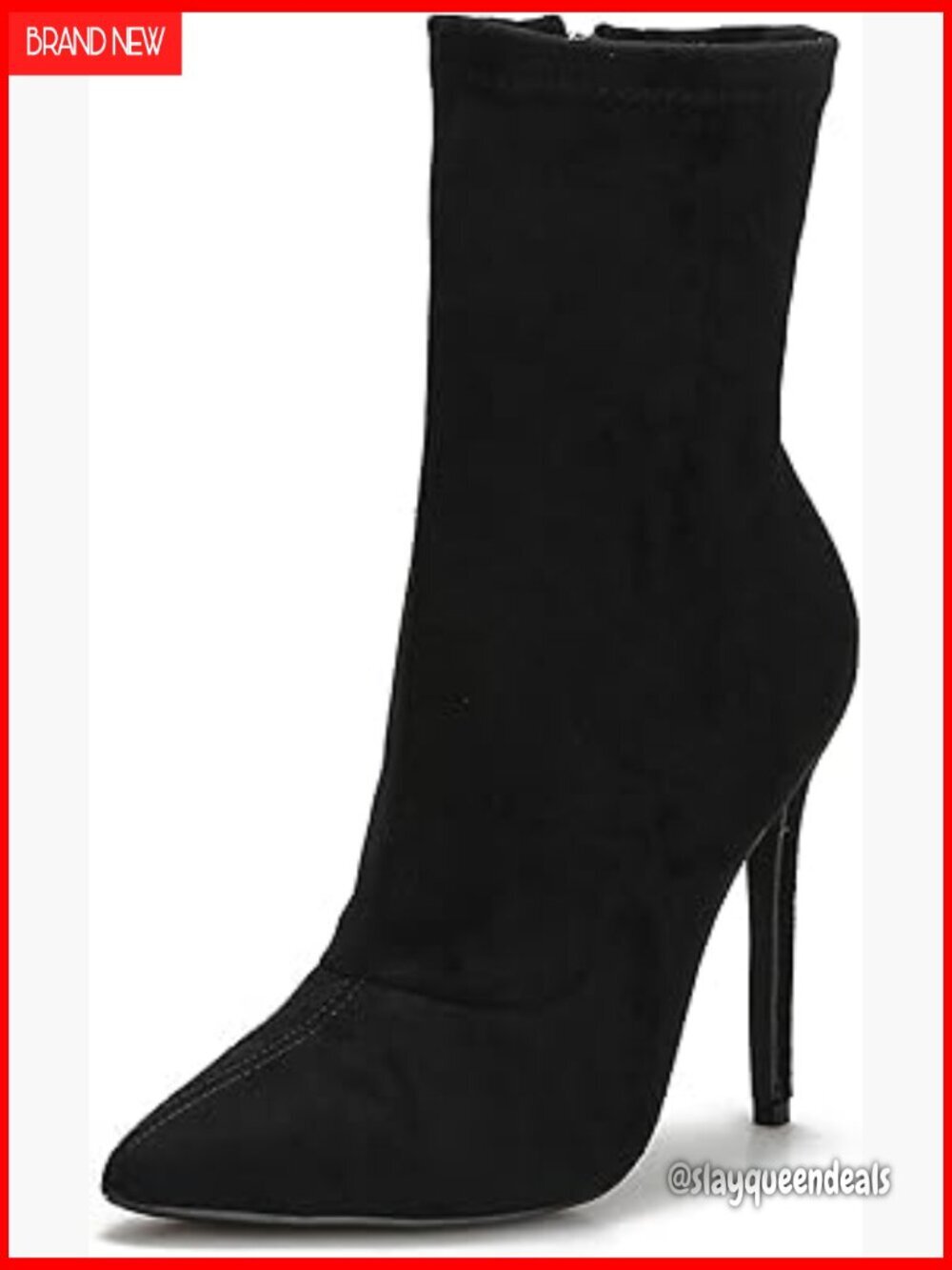 Women's Ankle Boots Stiletto Heels Pointed Toe Side Zipper Comfy Mid Calf
